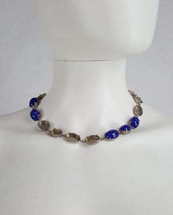 Maison Martin Margiela blue gemstone necklace with missing stones — spring 2007