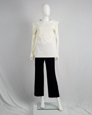 Maison Martin Margiela white t-shirt with extra fabric flaps — spring 2012