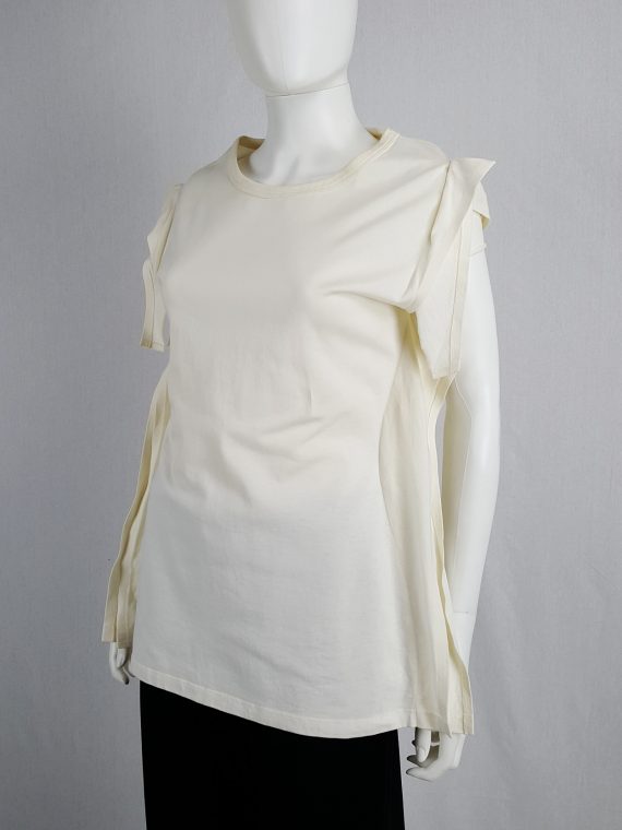 vintage Maison Martin Margiela white t-shirt with extra fabric flaps spring 2012 154547