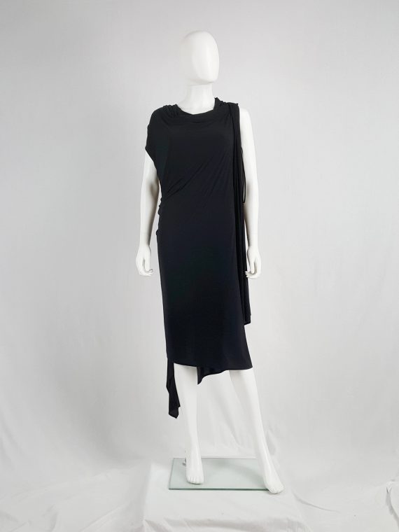 vaniitas vintage Ann Demeulemeester black triple wrapped dress spring 1998 150126
