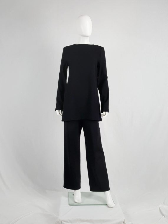 vaniitas vintage Ann Demeulemeester black tunic with deep cut out back fall 2015 100808