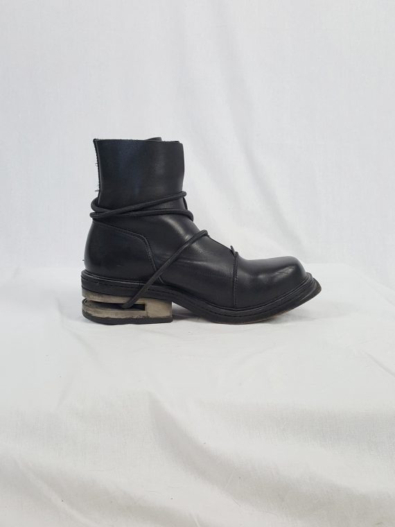 vaniitas vintage Dirk Bikkembergs black mountaineering boots with metal heel 1990S140145(0)