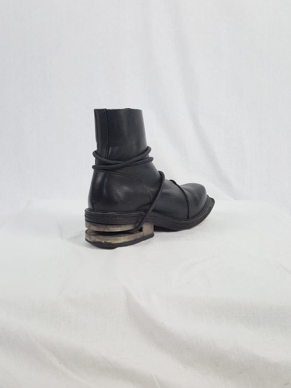 vaniitas vintage Dirk Bikkembergs black mountaineering boots with metal heel 1990S140206(0)