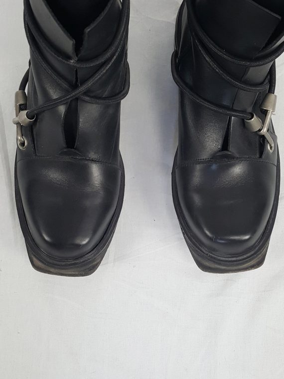 vaniitas vintage Dirk Bikkembergs black mountaineering boots with metal heel 1990S140736