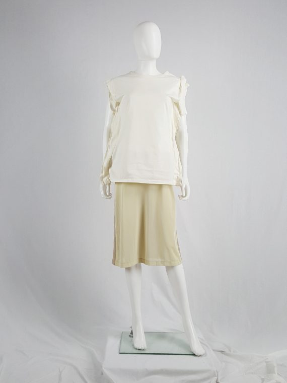 vaniitas vintage Maison Martin Margiela beige skirt with brown back fall 1997 181124