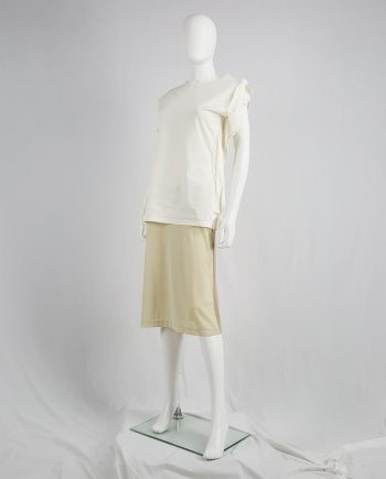 Maison Martin Margiela beige skirt with brown back — fall 1997
