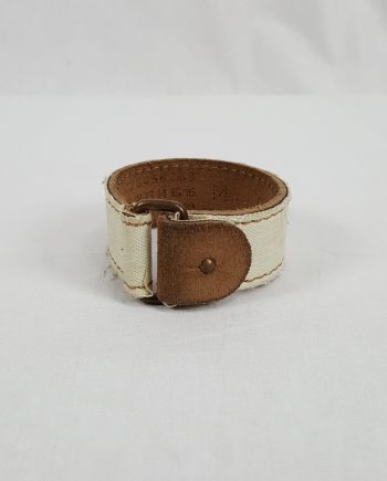Maison Martin Margiela bleached denim and leather bracelet — spring 2003