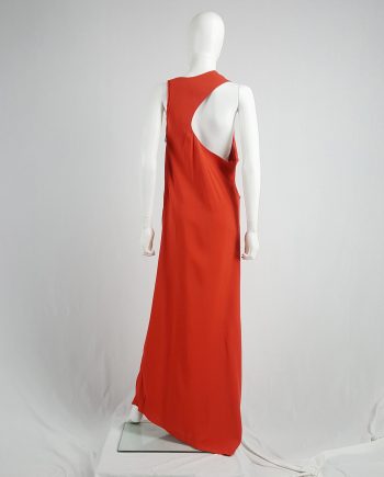 Maison Martin Margiela orange sideways-worn dress — spring 2005