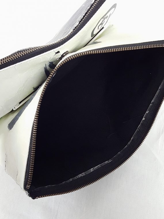 vaniitas vintage Yohji Yamamoto × Matatabi black and white marbled paper clutch bag fall 2015 133247