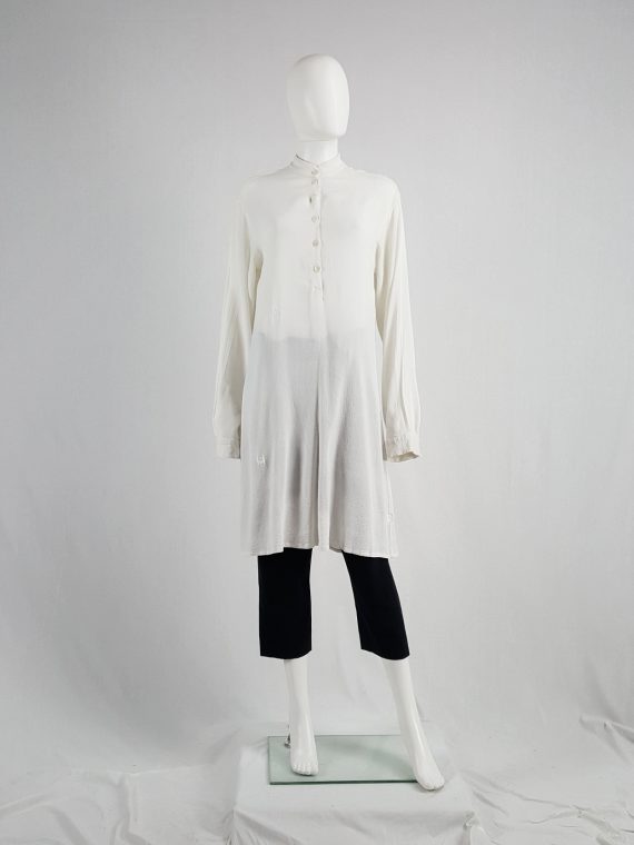 vaniitas archival Ann Demeulemeester white draped oversized shirt runway spring 1994 164204