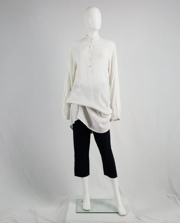 Ann Demeulemeester white draped oversized shirt — spring 1994