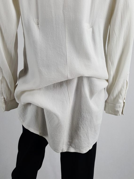 vaniitas archival Ann Demeulemeester white draped oversized shirt runway spring 1994 164707