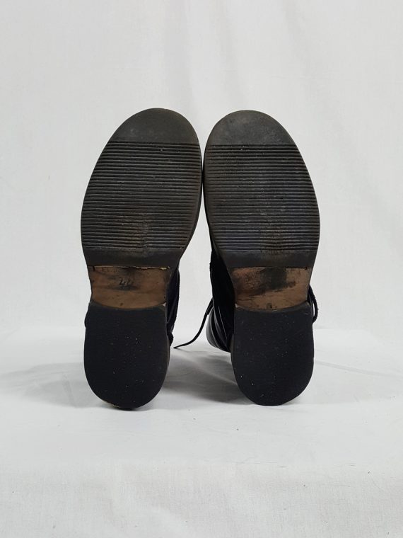vaniitas vintage Dirk Bikkembergs black boots with laces through the soles 90s 1998151444