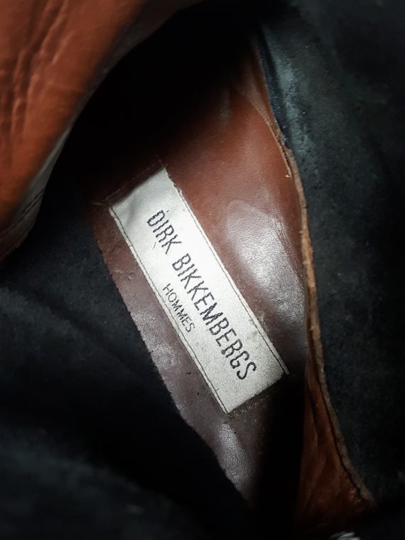 vaniitas vintage Dirk Bikkembergs black boots with laces through the soles 90s 1998151736_001