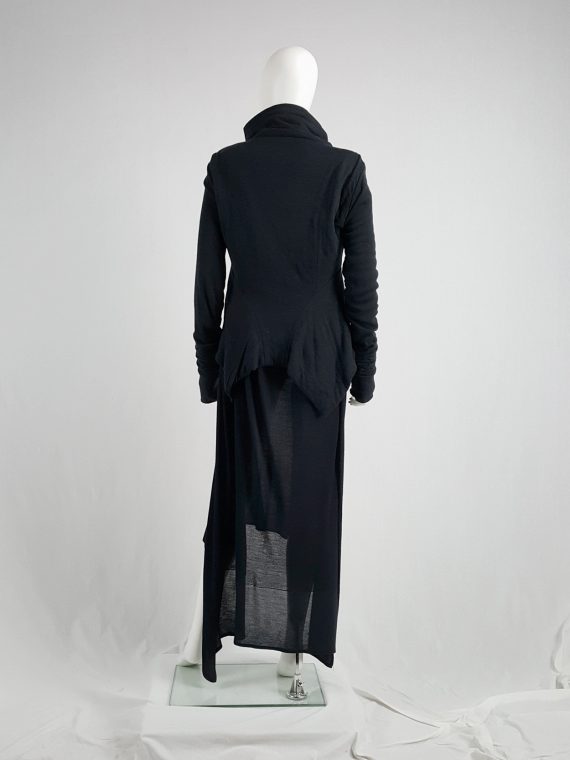 vaniitas vintage Rick Owens Lilies black classic biker jacket with asymmetric collar 150326