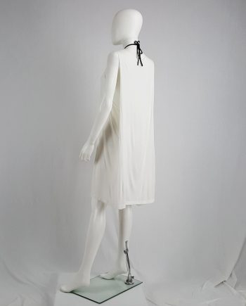 Ann Demeulemeester white dress with faux cape — spring 2013