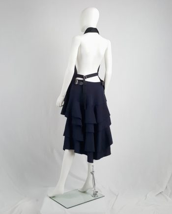 Comme des Garçons navy skirt with back ruffles — fall 2006