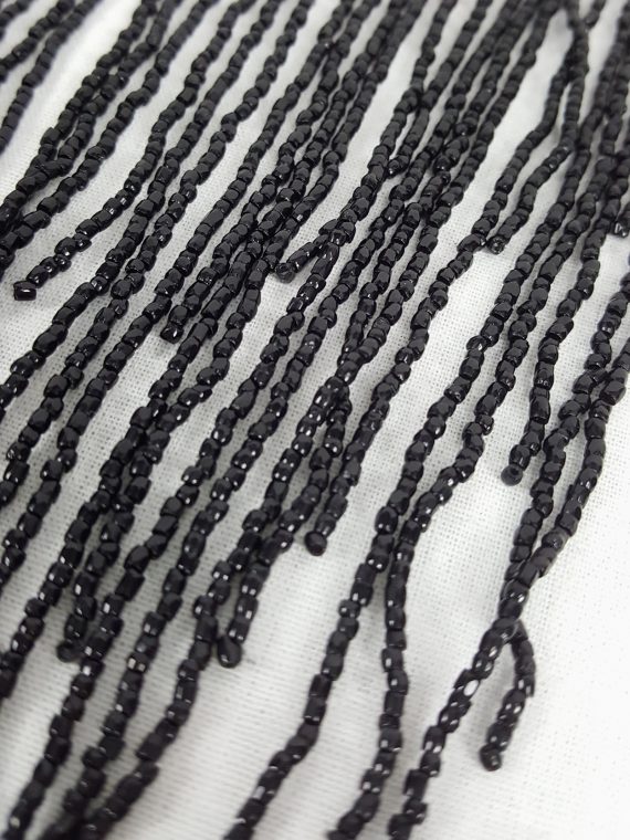 vaniitas vaniitas Ann Demeulemeester black necklace with beaded fringe spring 2012 094242