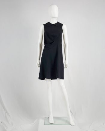 Comme des Garçons black deformed dress with round collar — spring 1995