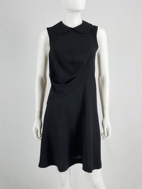 vaniitas vintage Comme des Garcons black deformed dress with round collar spring 1995 161927