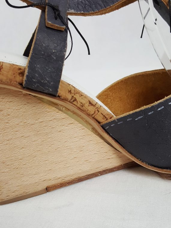 vaniitas Maison Martin Margiela grey prototype sandals with handwriting spring 2007 144325(0)