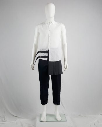 Comme des Garçons Homme Plus grey belted half-skirt — spring 2009