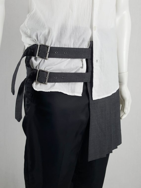 vaniitas vintage Comme des Garcons Homme Plus grey belted half-skirt spring 2009 171002