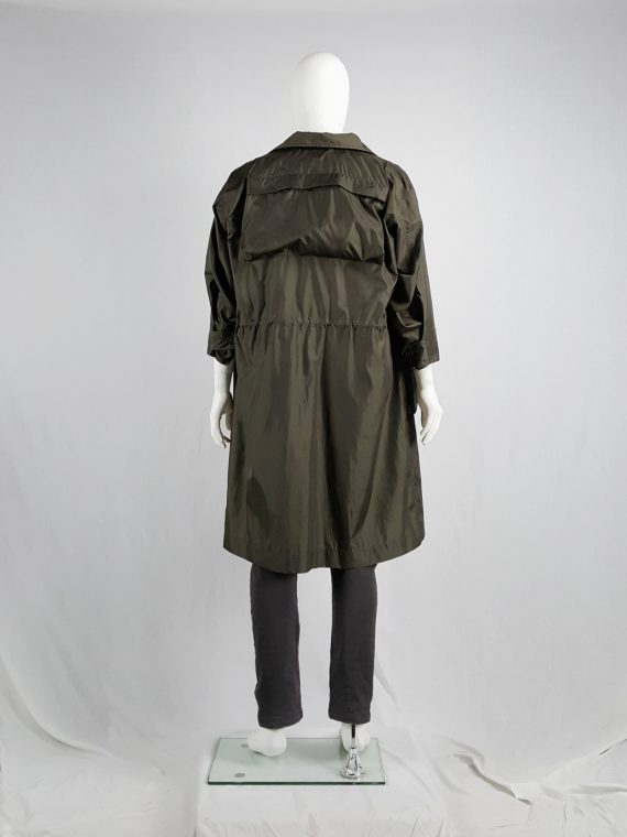 vaniitas vintage Issey Miyake Windcoat khaki oversized parka that folds into a bag 162937