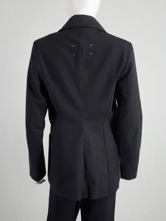 vaniitas vintage Maison Martin Margiela black coat with faux open front spring 2007 144343