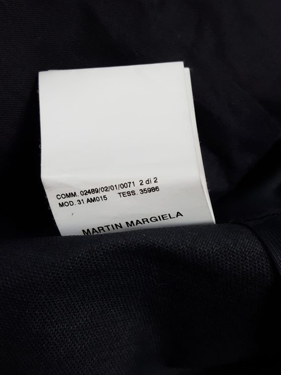 vaniitas vintage Maison Martin Margiela black coat with faux open front spring 2007 144533