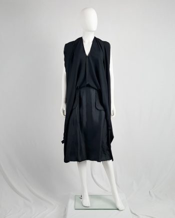 Maison Martin Margiela black transformable dress into skirt — spring 2003
