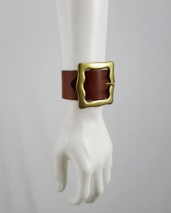 Maison Martin Margiela brown belt as bracelet — spring 2009