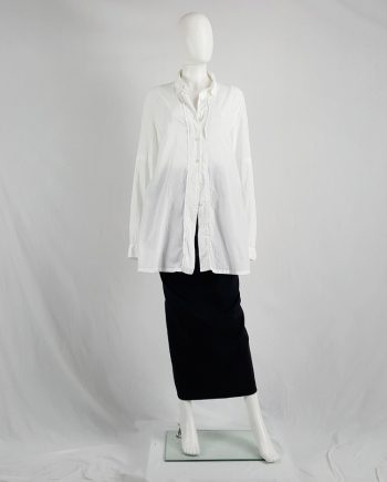 Ann Demeulemeester white painter shirt with back straps