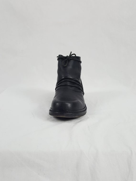 Vaniitas Dirk Bikkembergs black boots with laces through the soles late 1990S 151436 copy