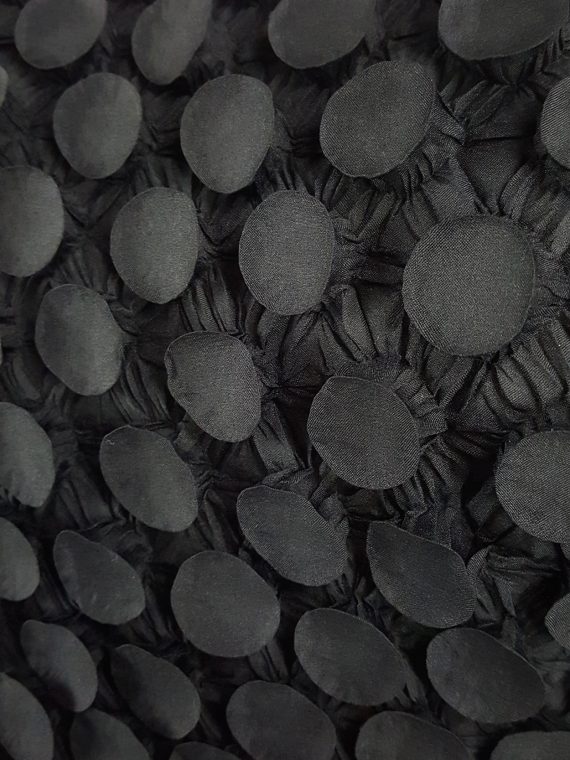 Vaniitas Issey Miyake black t-shirt with the fabric manipulated into 3D circles 124719 copy