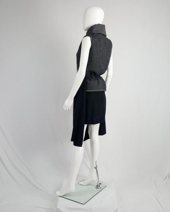 Maison Martin Margiela black skirt worn as an apron — spring 2004