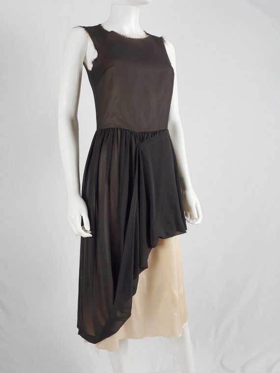 Vaniitas Maison Martin Margiela brown dress with lifted up skirt spring 2003 130812