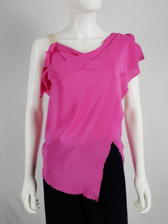 Maison Martin Margiela pink backless top 'torn from the fabric roll ...