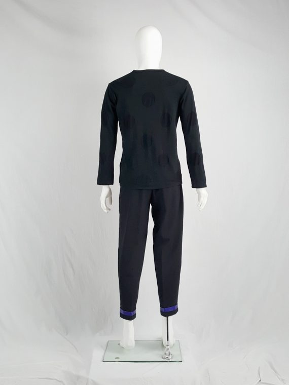 Vaniitas Yohji Yamamoto Ys for men black jumper with mesh circles 90s094917