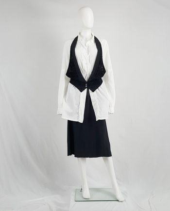Ann Demeulemeester black waistcoat with velvet print — spring 2014