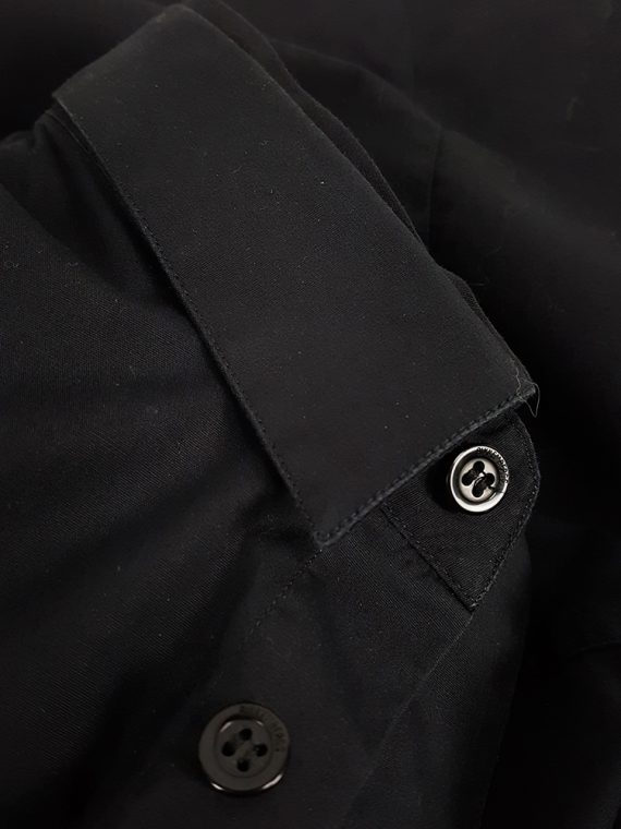 Vaniitas Dirk Bikkembergs black shirt with displaced collar 165200