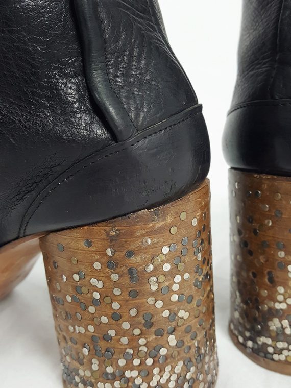 vaniitas Maison Martin Margiela black tabi boots with nails in the heel spring 2009 limited edition 155344
