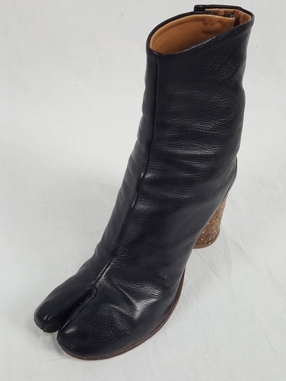 vaniitas Maison Martin Margiela black tabi boots with nails in the heel spring 2009 limited edition 155423 1