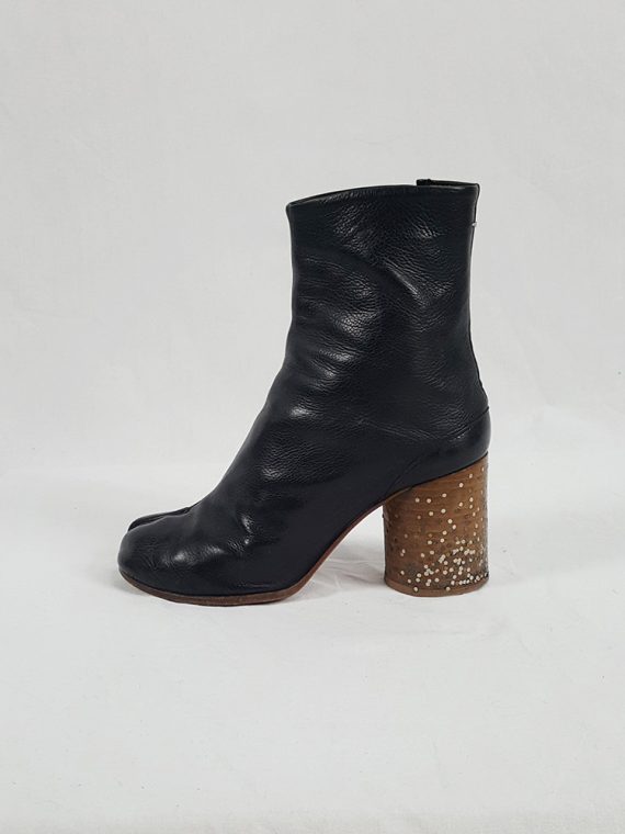 vaniitas Maison Martin Margiela black tabi boots with nails in the heel spring 2009 limited edition 155557