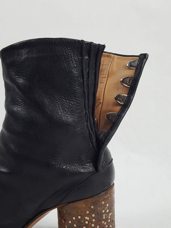 vaniitas Maison Martin Margiela black tabi boots with nails in the heel spring 2009 limited edition 155953