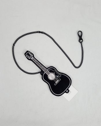 Yohji Yamamoto black guitar card case with chain — spring 2016