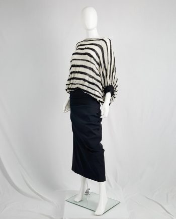 Junya Watanabe beige and black striped circle jumper — fall 2009