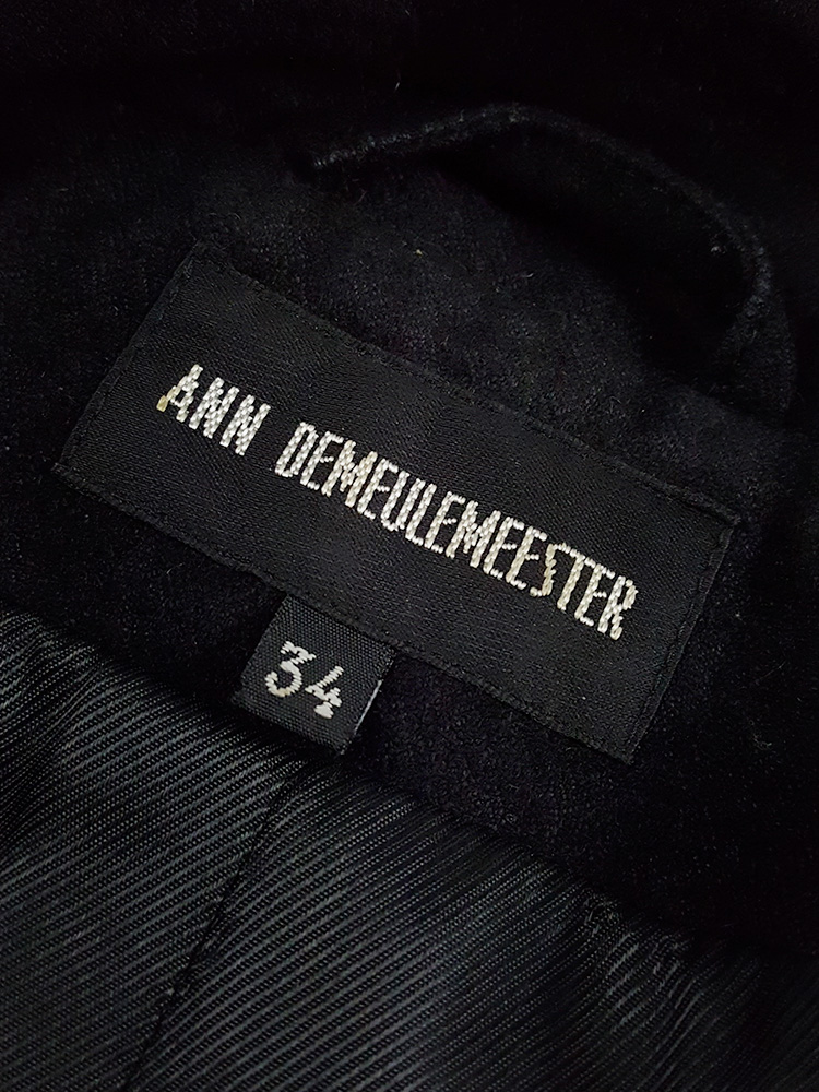 Ann Demeulemeester black biker jacket with zip-off panels — fall 2011 ...