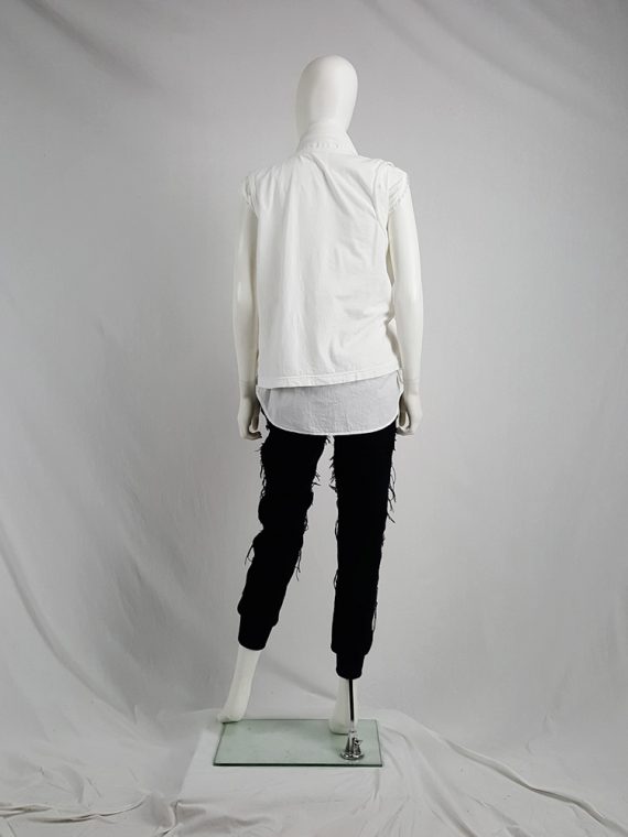 vaniitas vintage Comme des Garcons white vest with two oversized braids spring 2003 145910