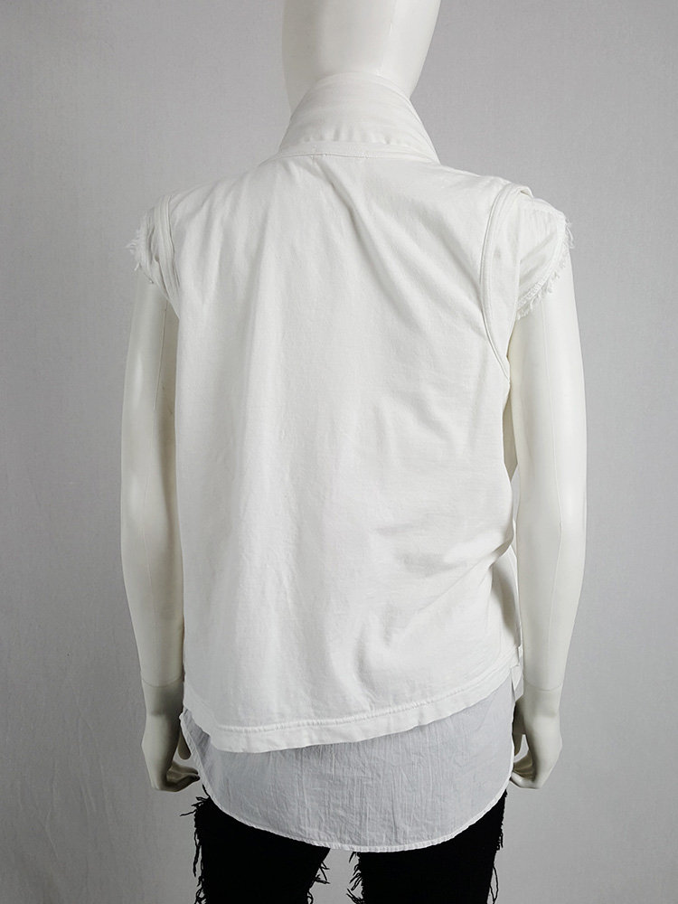 Comme des Garçons white vest with two oversized braids — spring 2003 ...
